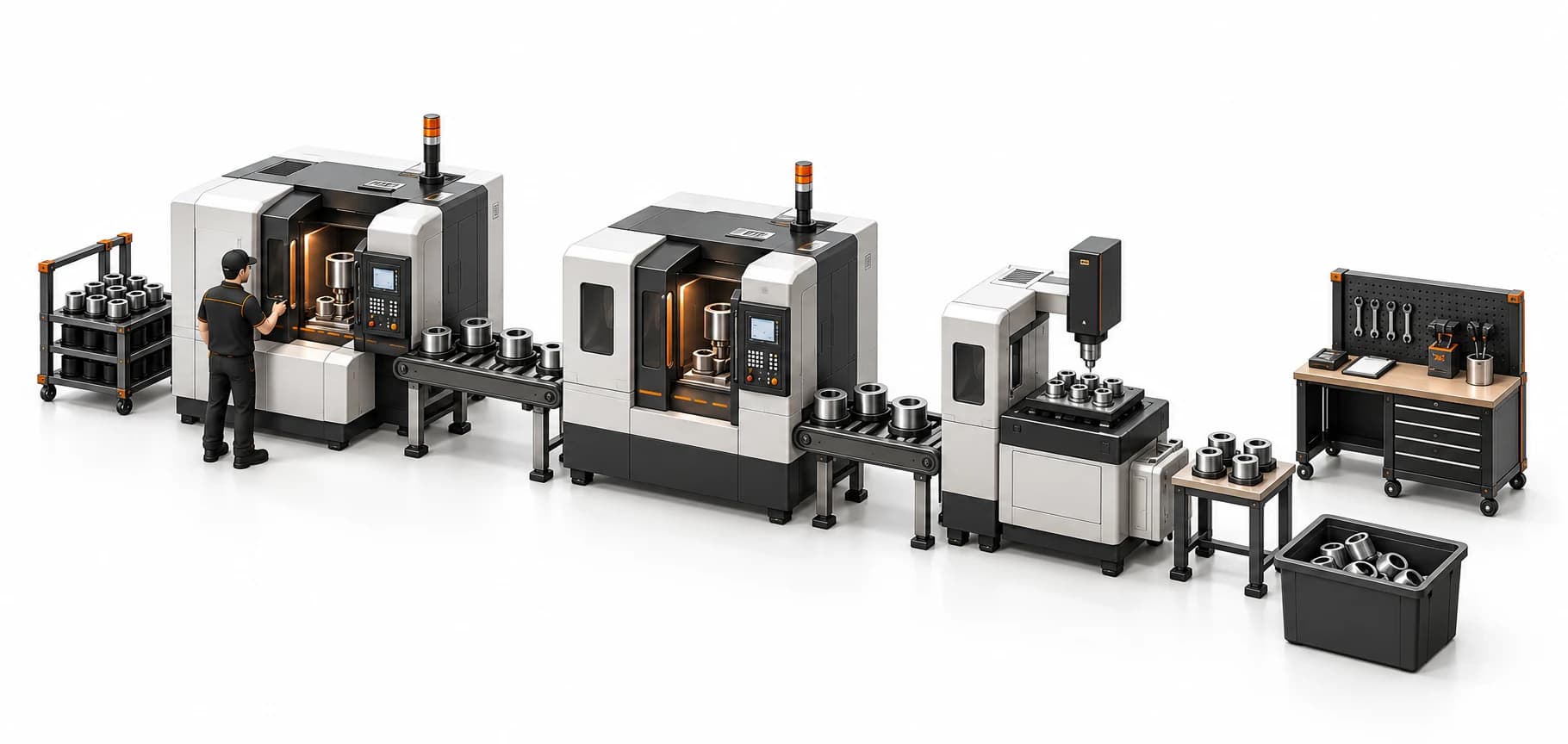 A connected industrial production line